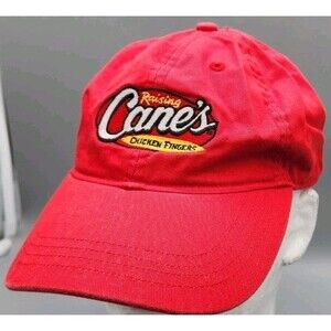 Raising Canes Chicken Fingers One Love Crew Cap Hat Employee Adjustable One Size